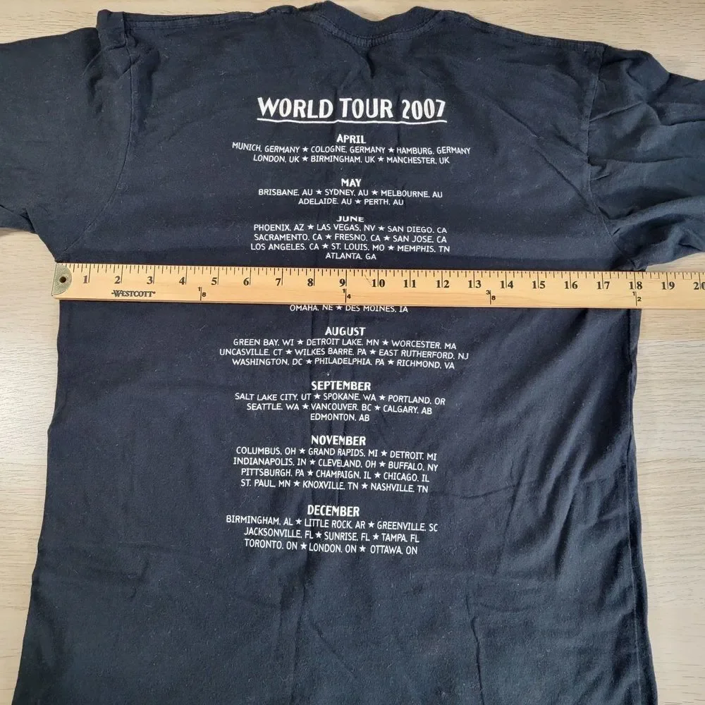 Keith Urban 2007 Love Pain and Crazy World Tour Black T Shirt Small Hank Evie